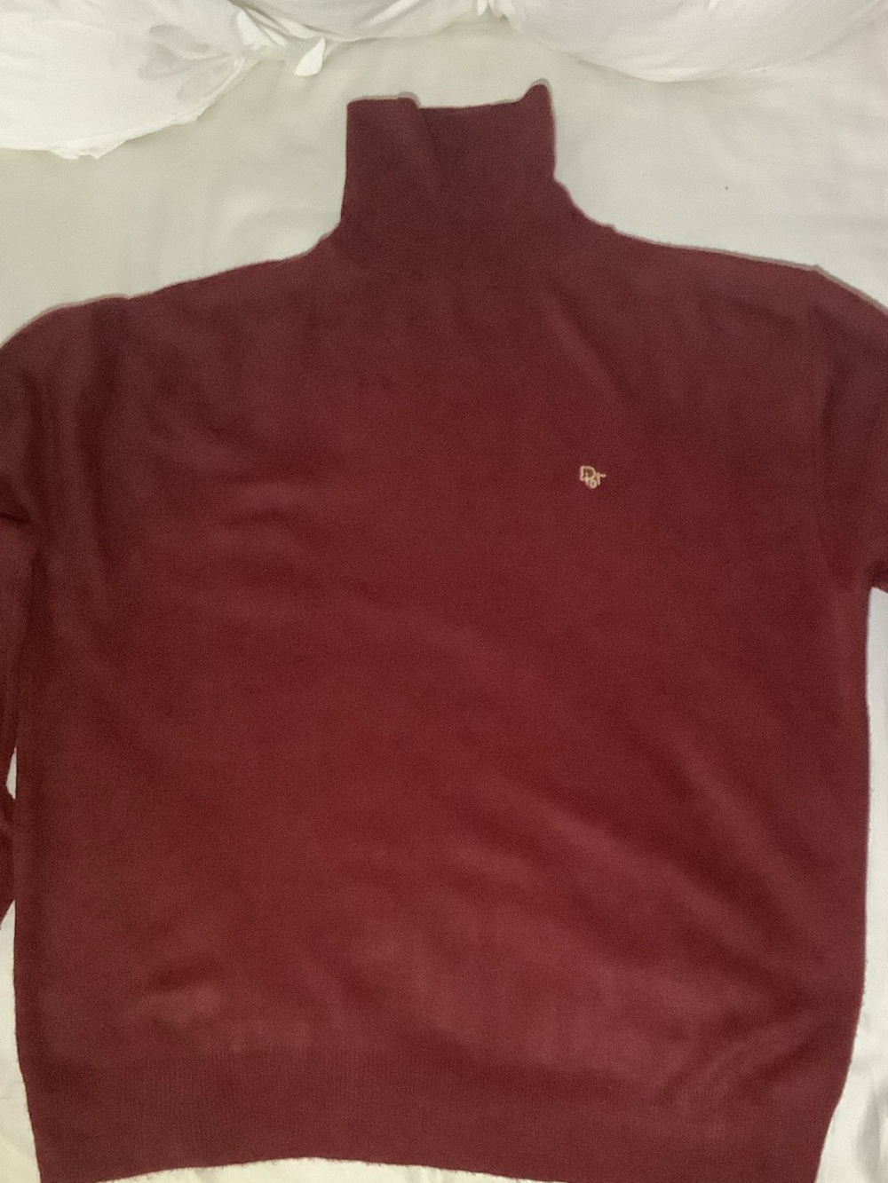 Vintage Christian Dior Monsieur Burgundy turtleneck sweater size L